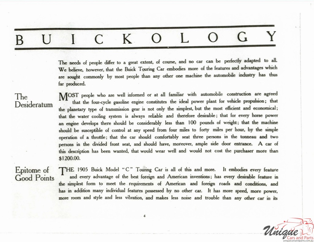 1905 Buick Catalogue Page 18